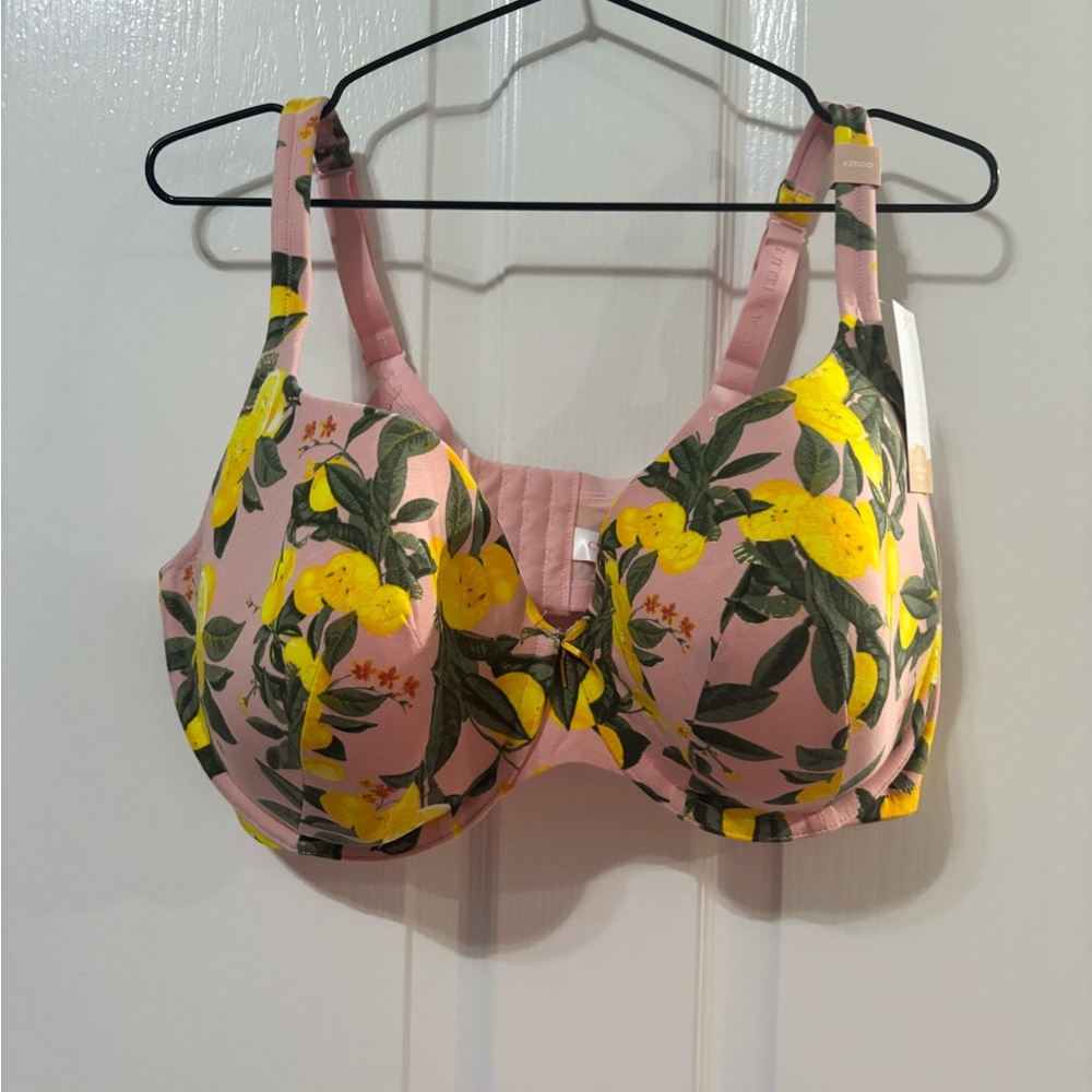 Cacique Pink and Yellow Floral Bra